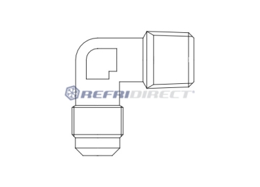 brass fittings Castel, elbows SAE per NPT mod. 7220/4 1/2 SAE X 1/2 NPT